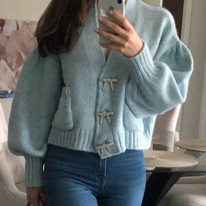 Knit sweater/ cardigan  Zara with Jewel